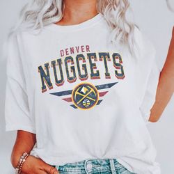 denver basketball vintage shirt, nuggets 90s basketball graphic tee, retro for women and men basketball fan