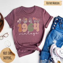 vintage 1964 shirt, 60th birthday gift for women, 60th birthday gift for men, 60th birthday sweatshirt, 60 birthday tee,