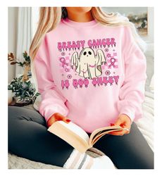 breast cancer is boo sheet sweatshirt,halloween,funny cancer shirt,breast