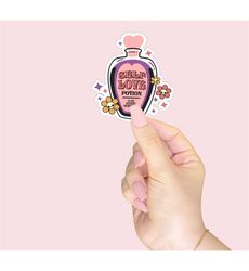 self love potion sticker, laptop sticker, water bottle