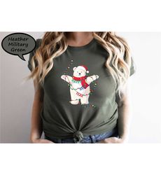 happy new year shirt, christmas polar bear t-shirt,