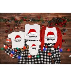 custom family christmas shirts,family hat shirts,christmas santa shirts,family