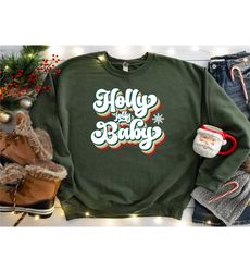 holly joly baby shirt, christmas party shirt, holiday