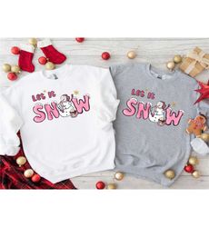 snowman christmas sweatshirt, let it snow shirt, winter