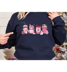 christmas pink coffee latte shirt, pink latte t-shirt,