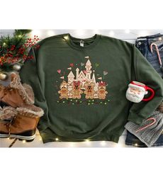 mickey and friends christmas sweatshirt, mickey gingerbread sweatshirt,