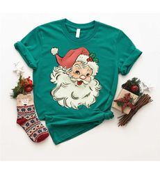 retro santa sweatshirt, cute santa shirt, christmas party