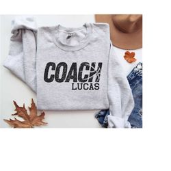 custom basketball coach sweatshirt, personalized basketball coach crewneck, basketball coach gift, coach tee, basketball