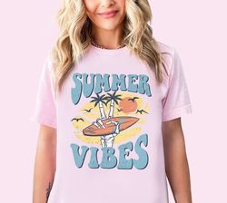 summer vibes shirt retro summer shirt funny summer shirt skeleton hand shirt summer lovers shirt retro summer shirt gift