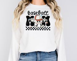 baseball mom sweatshirt retro baseball season sweatshirt game day shirt cute baseball shirt women's baseball shirt baseb