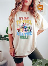 disney inside out it's okay to feel all the feels t-shirt, mental health shirt, inclusion shirt, speech therapy gift, bc
