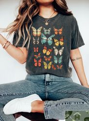 retro butterfly & moth t-shirt, cottagecore aesthetic comfort shirt, butterfly sweatshirt