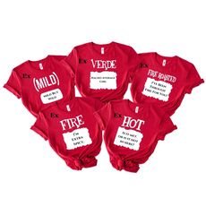 custom taco sauce family matching shirts, taco sauce group shirts, hot sauce family shirts, halloween costume tee, taco