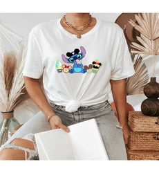 stitch disney snacks shirt, stitch and mickey shirt, lilo & stitch tee, disneyland shirts, stitch magic balloons ,kids d