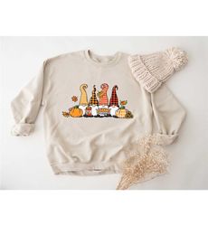 gnomes fall sweatshirt, cute gnome sweater, fall gift, fall sweatshirt, gift for thanksgiving, thanksgiving gnome, thank