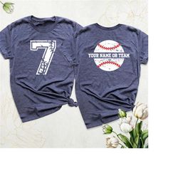 custom baseball shirt, baseball numbers shirt, baseball team