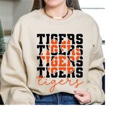 tigers sweatshirt, tiger shirt, tiger football sweatshirt, school