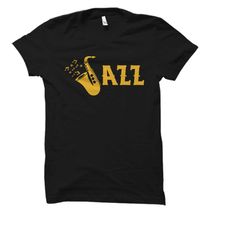 jazz player shirt. jazz player gift. saxophone shirt.