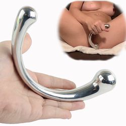 erotica zinc alloy g-spot dildo sturdy heavy dual head penis artificial penis