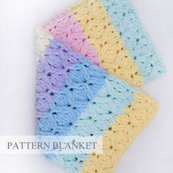 blanket knitting pattern, alize puffy blanket pattern, finger knit blanket pattern, loop yarn blanket pattern