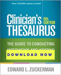 clinician's thesaurus the guide to conducting interviews and writing psychological reports 8th ed