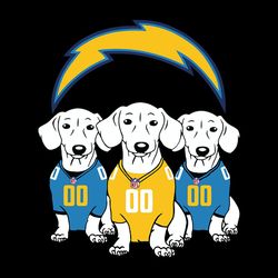 dachshund dog fan los angeles chargers nfl svg, football team svg, nfl team svg, sport svg, digital download