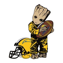 i am groot fan los angeles chargers nfl svg, football team svg, nfl team svg, sport svg, digital download