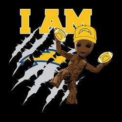 i am groot baby fan los angeles chargers nfl svg, football team svg, nfl team svg, sport svg, digital download