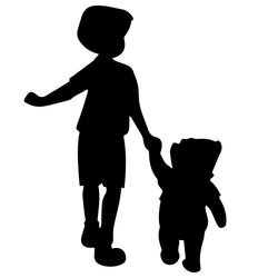 pooh and piglet holding hands silhouette svg, frames winnie the pooh svg, winnie the pooh svg, pooh cartoon svg