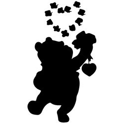 valentine pooh bear silhouette svg, frames winnie the pooh svg, winnie the pooh svg, pooh cartoon svg, digital download