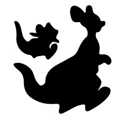 mother kanga and roo silhouette svg, frames winnie the pooh svg, winnie the pooh svg, pooh cartoon svg, digital download