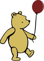 pooh solid balloon svg, winnie the pooh svg, winnie the pooh png, pooh svg, winnie the pooh clipart, instant download