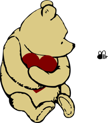 pooh heart solid svg, winnie the pooh svg, winnie the pooh png, pooh svg, winnie the pooh clipart, instant download