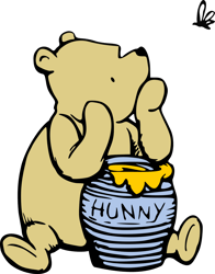 pooh solid svg, winnie the pooh svg, winnie the pooh png, pooh svg, winnie the pooh clipart instant download-3