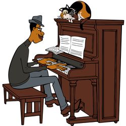 joe & mr. mittens at the piano svg, soul svg, disney soul svg, soul movie svg, disney characters svg, instant download
