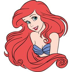 ariel, disney princess christmas clipart, princesses christmas svg, disney princess svg, disney svg, digital download-1