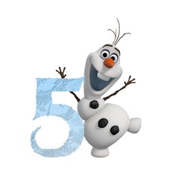 olaf birthday number 5 png, frozen png, frozen logo png, frozen family png, frozen birthday png, digital download