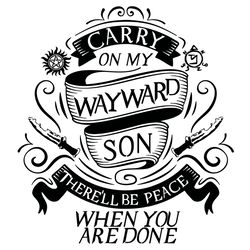 carry on my wayward son supernatural svg, trending svg, supernatural svg, supernatural logo svg, digital download