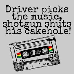 driver picks the music shotgun shuts his cakehole cassette svg, supernatural svg, supernatural png, digital download