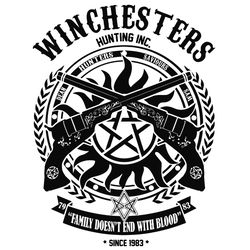 family doesnt end with blood svg, winchester brothers svg, supernatural svg, supernatural logo svg, digital download