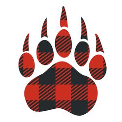 bear paw plaid svg, buffalo plaid christmas svg, buffalo plaid svg, digital download