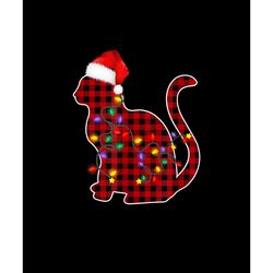 cat buffalo plaid christmas png, buffalo plaid christmas png, buffalo plaid png, digital download