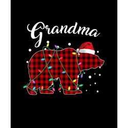 grandma bear christmas png, buffalo plaid christmas png, buffalo plaid png, digital download