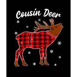 cousin deer christmas png, buffalo plaid christmas png, buffalo plaid png, digital download