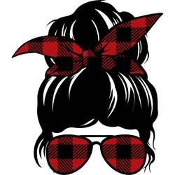 buffalo plaid messy bun svg, buffalo plaid christmas svg, buffalo plaid logo svg, digital download