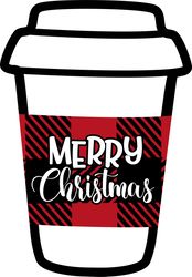 christmas cafe cup svg, buffalo plaid christmas svg, buffalo plaid logo svg, digital download