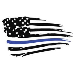 american flag police svg, police thin blue line svg, police svg, blue lives matter, digital download-5