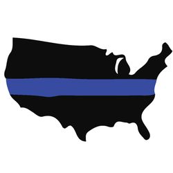 thin blue line across america svg, police thin blue line svg, police svg, blue lives matter, digital download
