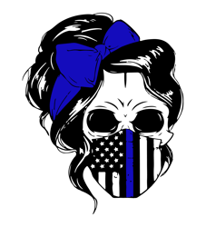 thin blue line skull svg, police svg, police thin blue line svg, blue lives matter, digital download