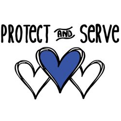 protect and serve svg, police svg, police thin blue line svg, blue lives matter, digital download